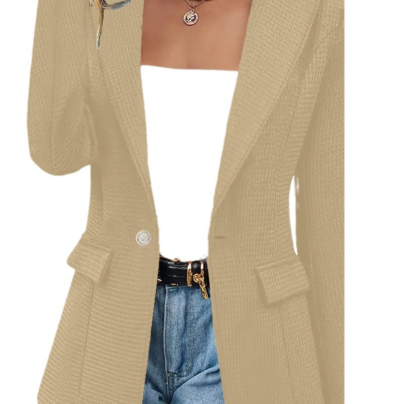 Damen Strukturierter Blazer mit Taschen Fudus