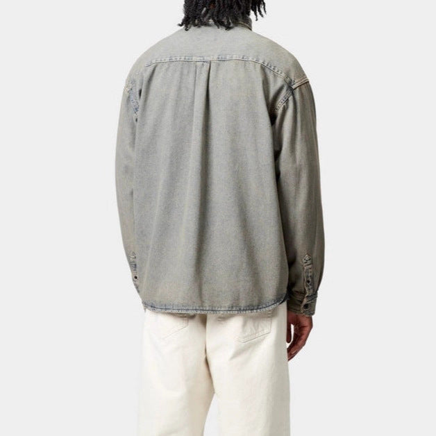 Herren lässige Jeansjacke mit praktischen Pattentaschen und klassischem Schnitt Aliams