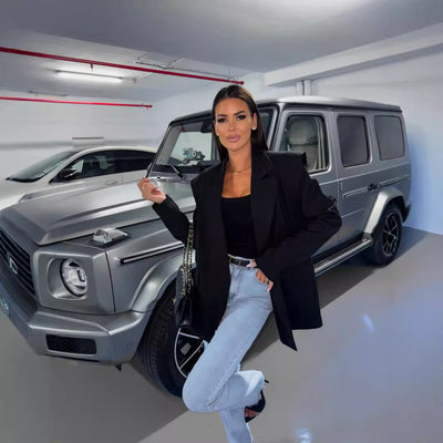 Damen oversized Blazerjacke mit strukturiertem Schnitt und lässigem Stil Fudus