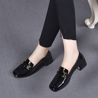 Bordowe - Loafer