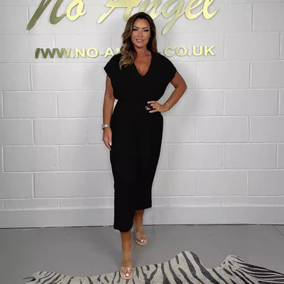 Damen Elegantes Jumpsuit mit Rüschendetails und tailliertem Schnitt Fudus