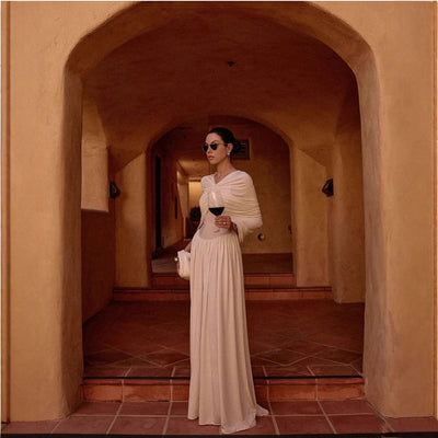 Damen elegante Wickelkleid Fudus