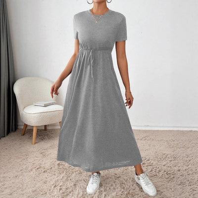 Damen Jerseykleid mit Taillenbindung Fudus