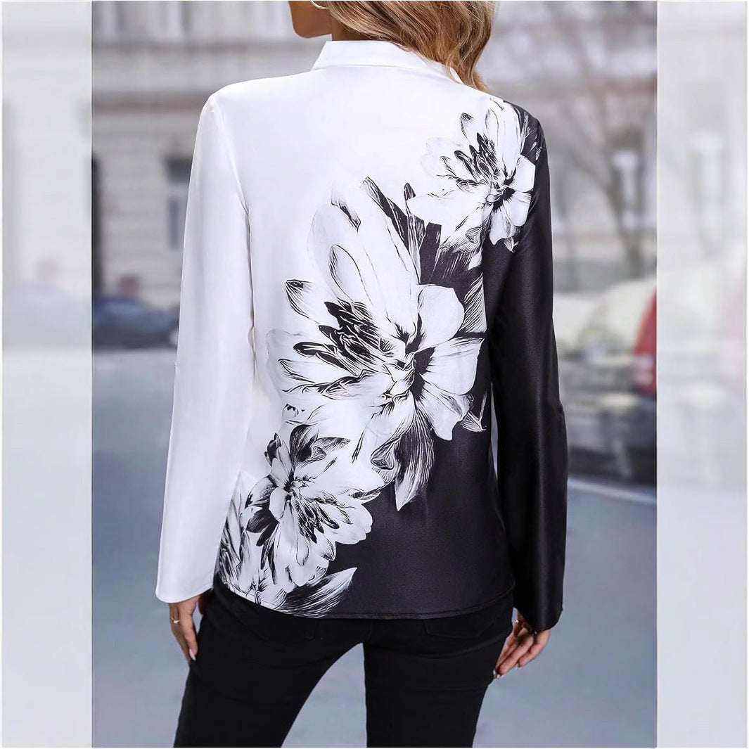 Damen Bluse mit elegantem floralen Design Fudus