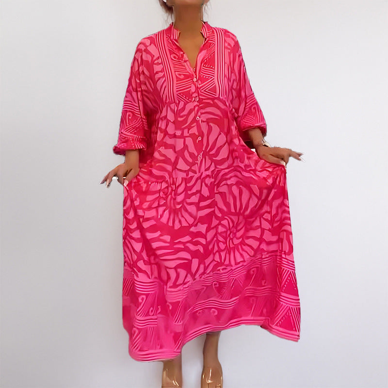 Damen Kaftan mit einzigartigem geometrischen Muster Fudus