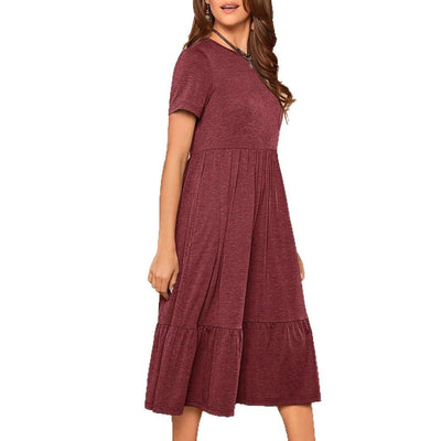 Damen Sommerkleid mit lässigem Schnitt und praktischen Taschen Fudus