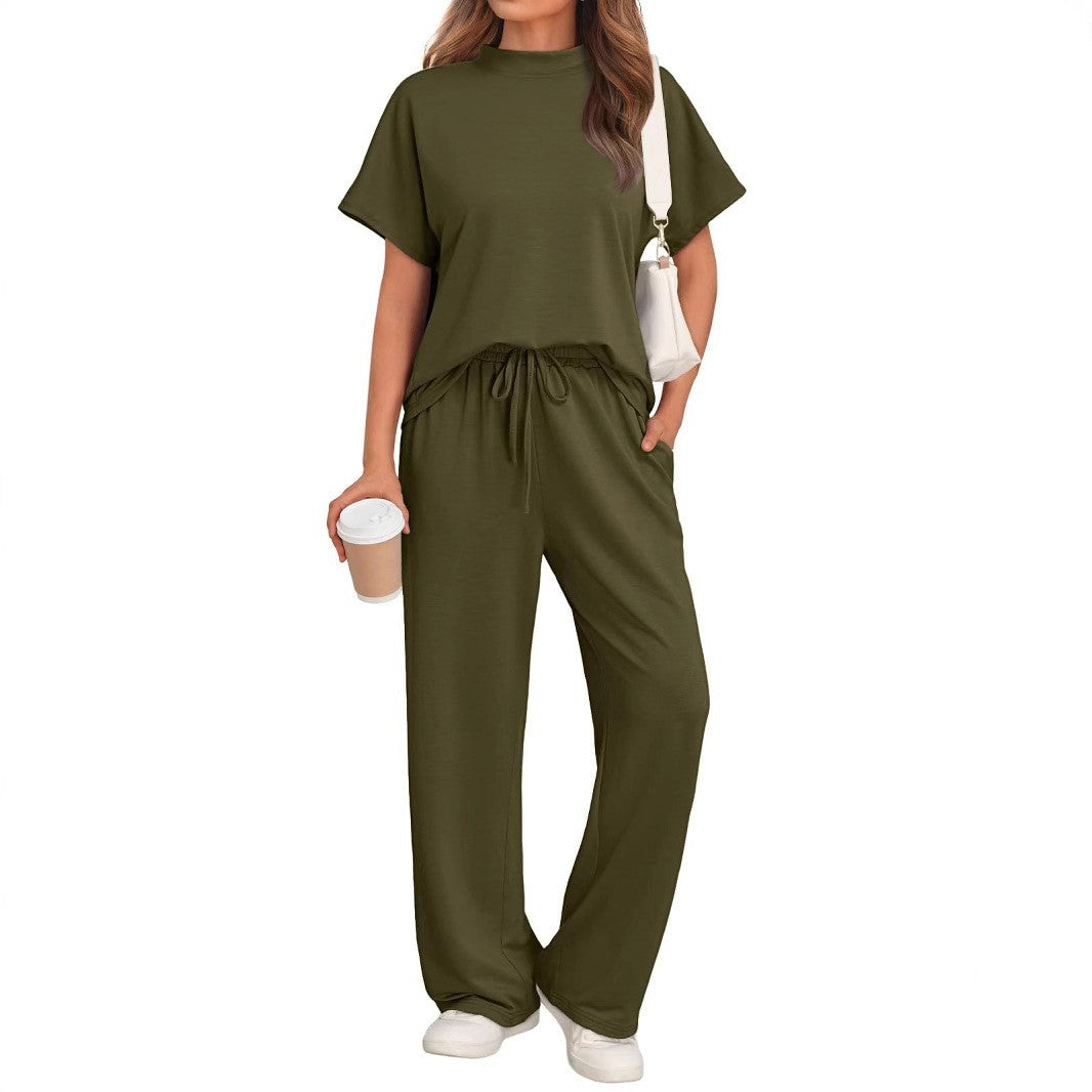 Damen Sportliches Lounge-Set mit weitem Oberteil und elastischem Bund Fudus