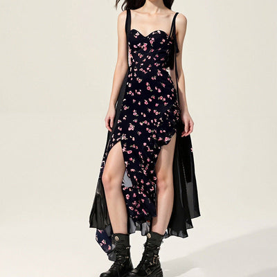 Damen Maxi-Rock mit elegantem Schnitt und raffinierten Rüschen Fudus