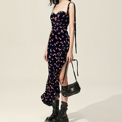 Damen Maxi-Rock mit elegantem Schnitt und raffinierten Rüschen Fudus