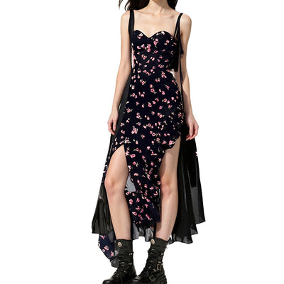 Damen Maxi-Rock mit elegantem Schnitt und raffinierten Rüschen Fudus