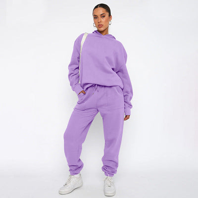 Übergroßer Kapuzenpullover und Jogger-Set für Damen
