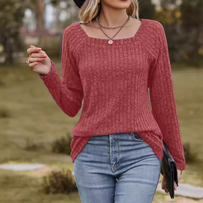 Damen gemütlicher Strickpullover Fudus