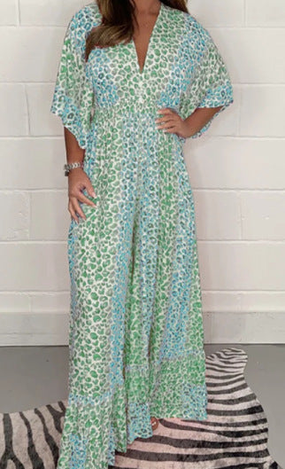 Vivienne | NEUER STIL Kleid mit Panther-Print-Ausschnitt