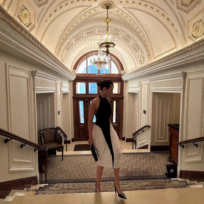 Damen Maxikleid mit innovativem Raffungdesign Fudus