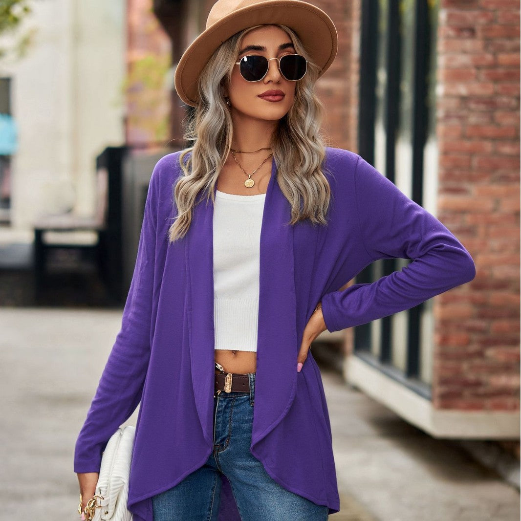 Damen Cardigan mit offenem Schnitt und lässigem Design Fudus