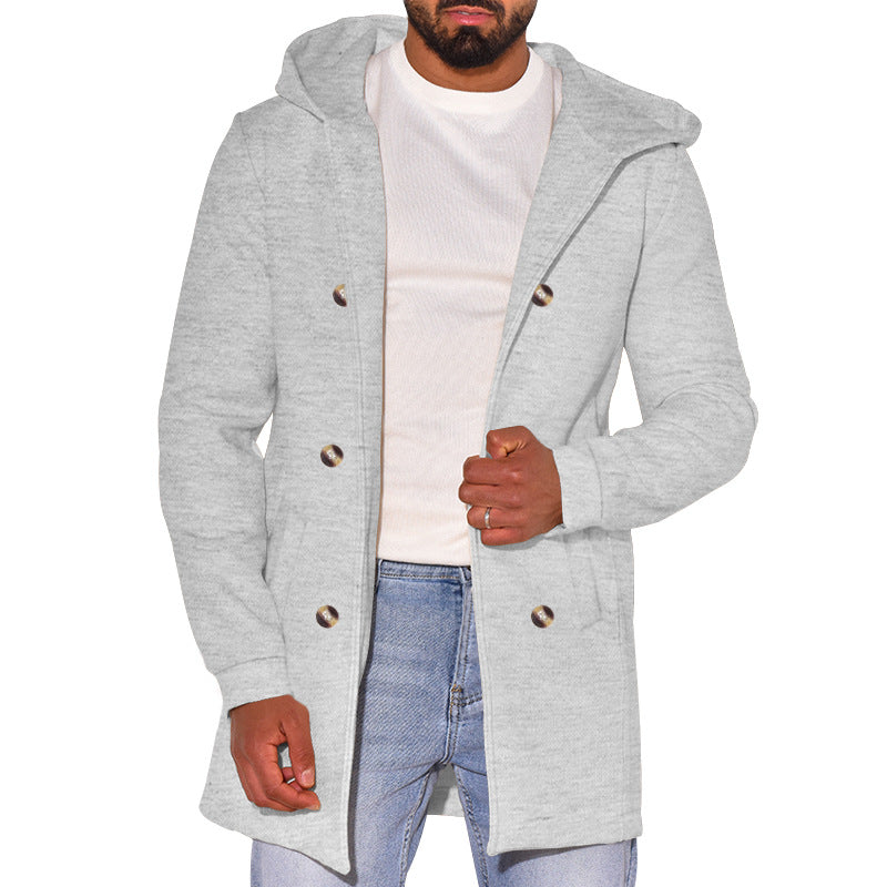 Herren modische Parkajacke mit praktischen Taschen und Kapuze Aliams