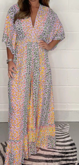 Vivienne | NEUER STIL Kleid mit Panther-Print-Ausschnitt