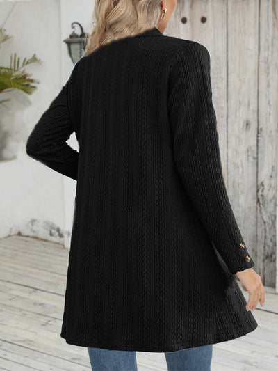 Damen Strickjacke mit strukturiertem Design und Knopfdetails Fudus