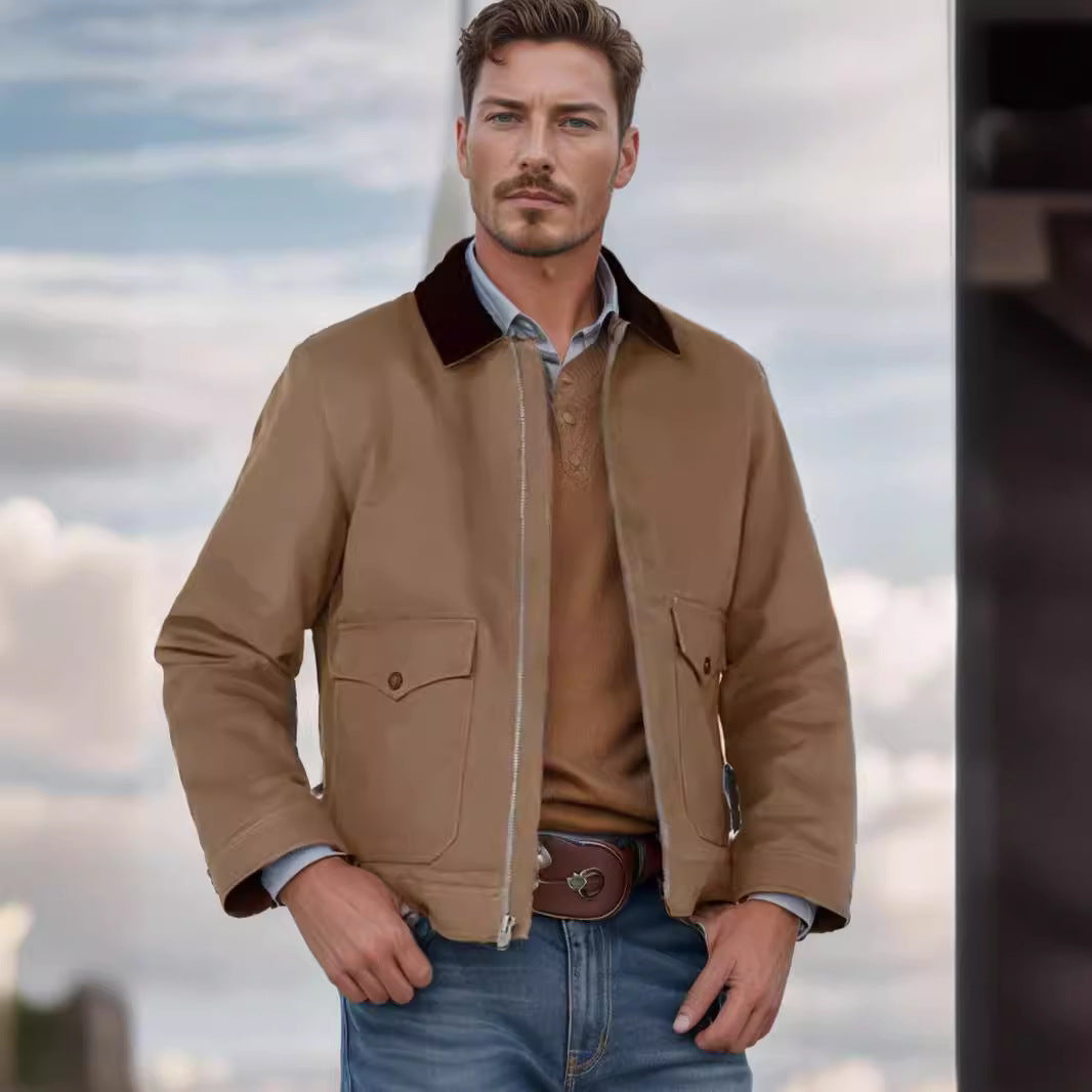 Herren Übergangsjacke mit klassischem Design und bequemen Taschen Aliams
