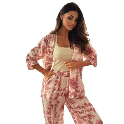 Damen lässige Oberteil mit floralem Design Fudus