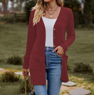 Damen Langmodischer Cardigan Fudus