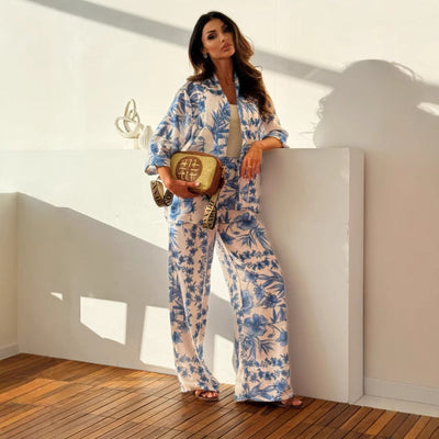 Damen lässige Oberteil mit floralem Design Fudus