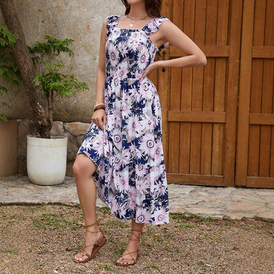 Damen Etuikleid mit floralen Mustern Fudus