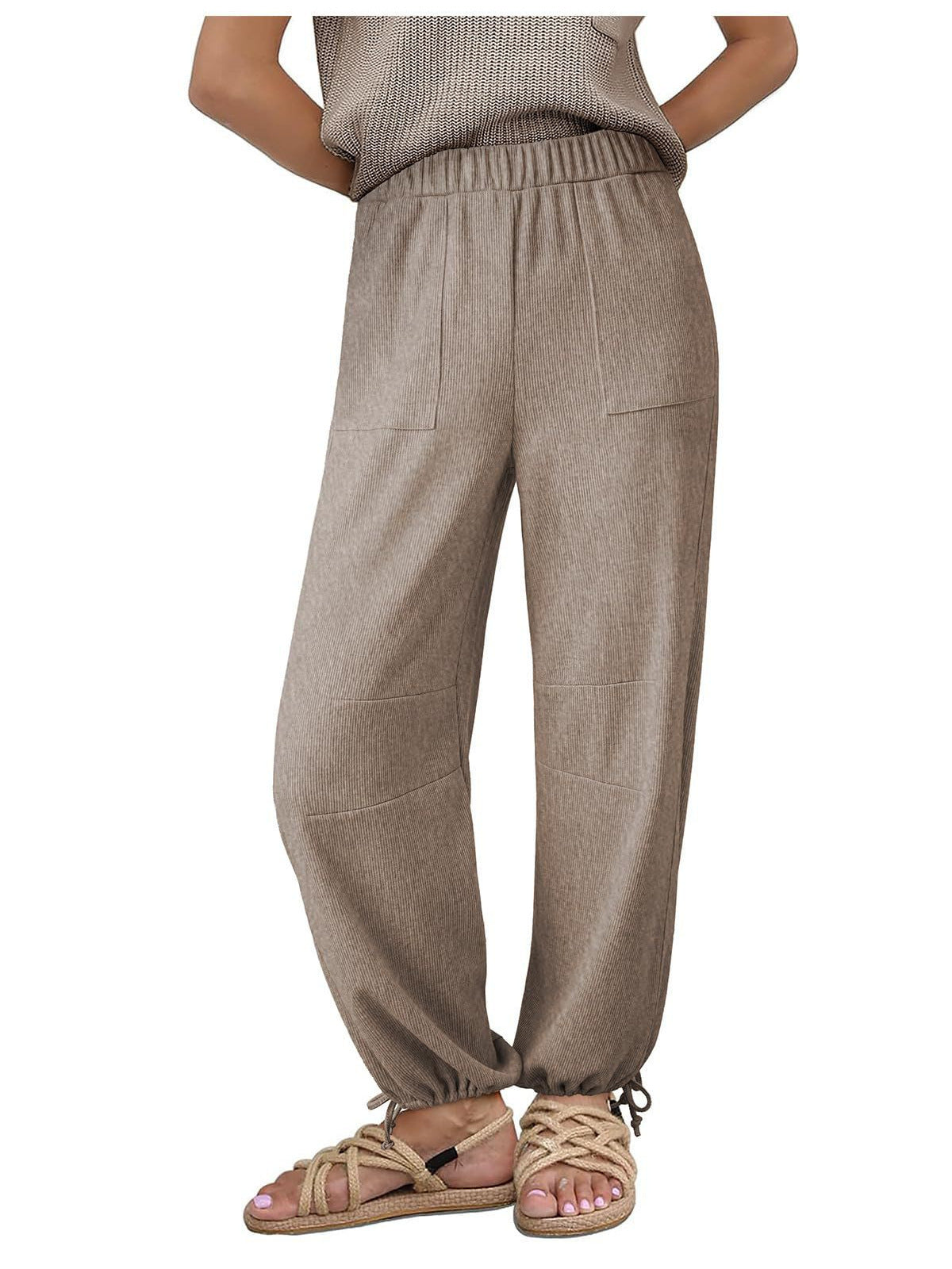 Damen Bequeme und luftige Freizeithose mit elastischem Bündchen Fudus