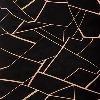 Damen figurbetontes Minikleid mit quadratischem Ausschnitt und geometrischem Design Fudus