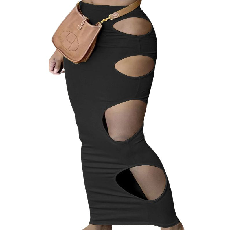 Damen Maxirock mit auffälligen Cut-Outs Fudus