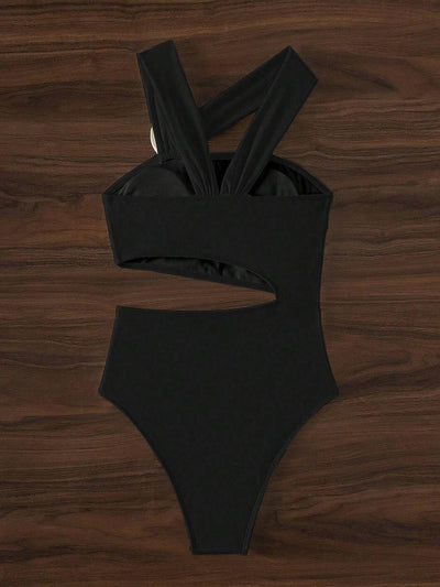 Luftige, einfarbige ärmellose Bademode