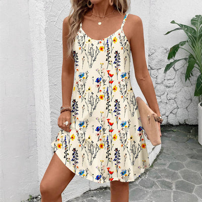 Damen Blumenkleid Fudus