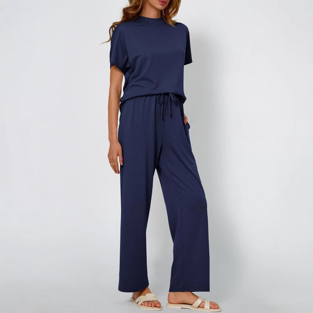 Damen Sportliches Lounge-Set mit weitem Oberteil und elastischem Bund Fudus