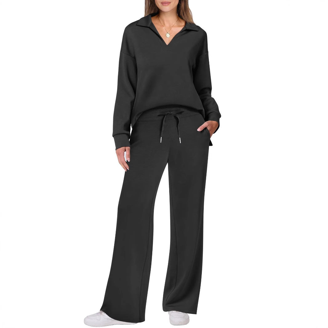Damen Sportliches Sweater-Set mit weichem Material und Lounge-Style Fudus