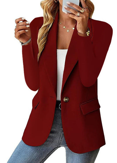 Damen modischer Blazer mit eleganten Details und taillierter Passform Fudus