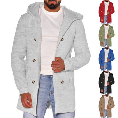 Herren modische Parkajacke mit praktischen Taschen und Kapuze Aliams