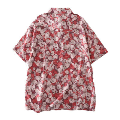 Damen Bluse im lockeren Schnitt mit floralem Design Fudus