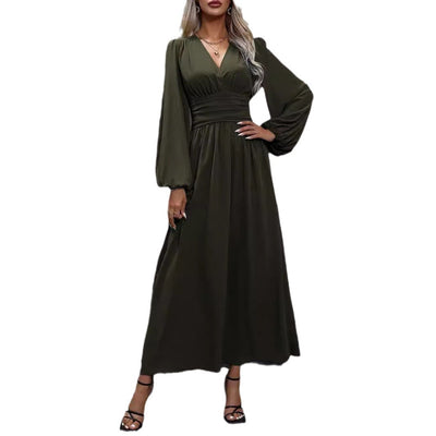 Damen Maxikleid mit Leopardenmuster Fudus