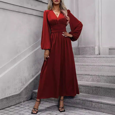 Damen Maxikleid mit Leopardenmuster Fudus