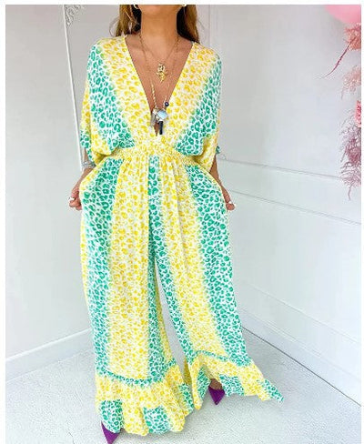 Vivienne | NEUER STIL Kleid mit Panther-Print-Ausschnitt