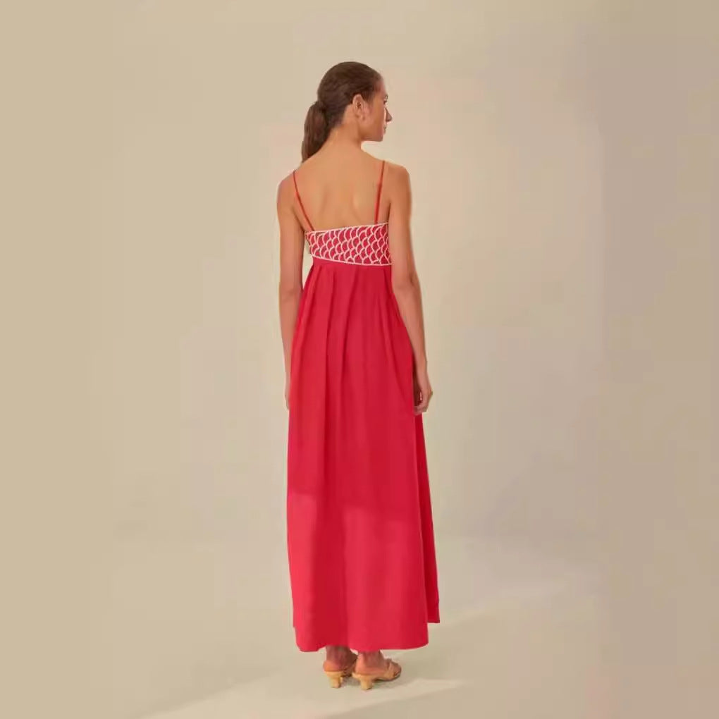 Damen Maxi-Kleid mit Fischmotiv Fudus