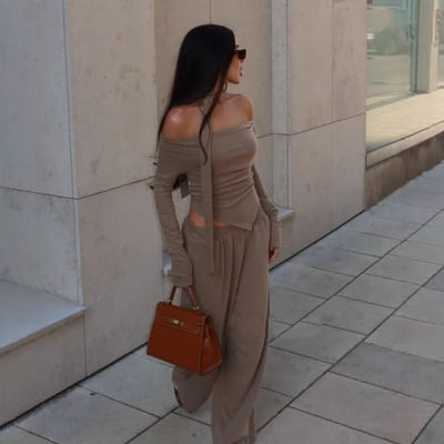 Damen Off-Shoulder Oberteil mit innovativem Schnitt Fudus