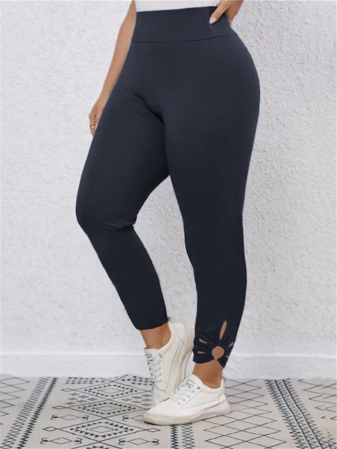 Damen Sportliche Leggings mit modischen Cut-Outs Fudus