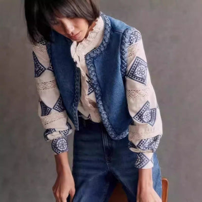 Damen Weste aus weichem Filz Fudus