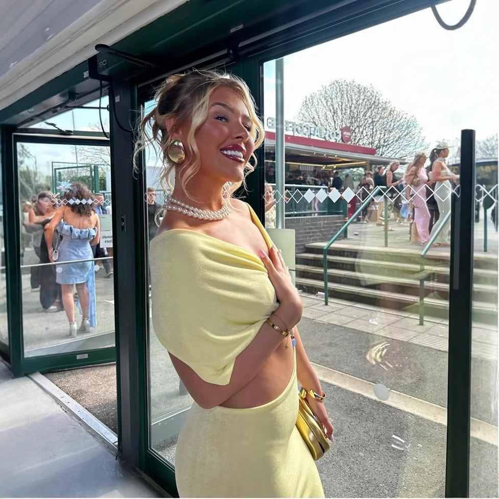 Damen Oberteil mit eleganter Drapierung Fudus