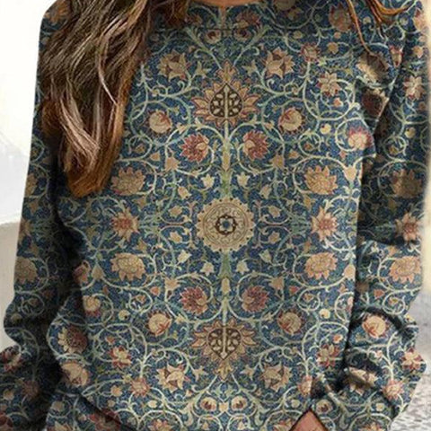 Ophelia | Eleganter Pullover mit Blumenmuster für Damen
