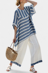 Gestreift Blau