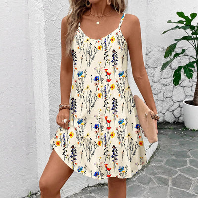 Damen Blumenkleid Fudus