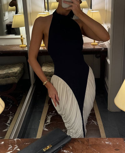 Damen Maxikleid mit innovativem Raffungdesign Fudus