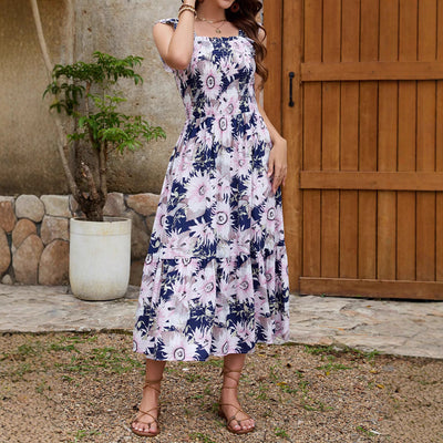 Damen Etuikleid mit floralen Mustern Fudus